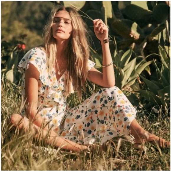 Sezane Giovana Dress Peace & Love - Picture 2 of 5